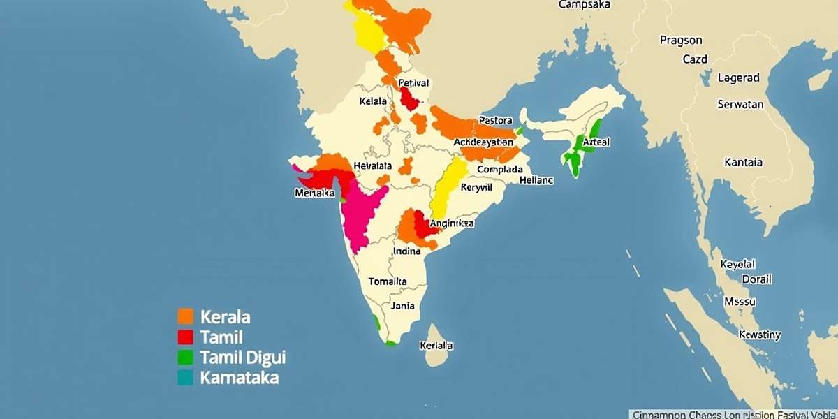 Map of India showing Cinnamon Chaos download distribution with highest concentration in Kerala, Tamil Nadu, and Karnataka